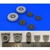 1/32 Vought F4U-1 Corsair Bird Cage Wheels Diamond Pattern for Tamiya kit (2 wheels)