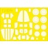 1/48 P-39N Airacobra Dashboard, Seatbelts, Gun Barrels, Seat, Masking for Arma Hobby
