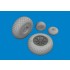 1/48 P-40N Wheels Diamond Tread for Eduard kits