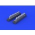 1/48 Messerschmitt Bf 109G Exhaust Stacks for Eduard kit (2 Sets) (Resin+PE)