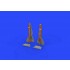 1/48 Focke-Wulf Fw 190A-5 Undercarriage Legs BRONZE Detail Set (brassin) for Eduard kits