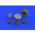1/48 Dassault Mirage IIIC Wheels Set for Eduard kits