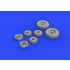 1/48 Dassault Mirage IIIC Wheels Set for Eduard kits