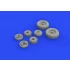 1/48 Dassault Mirage IIIC Wheels Set for Eduard kits