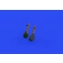 1/48 Mitsubishi A6M Zero Undercarriage Legs Bronze Detail Parts for Eduard kits
