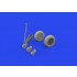 1/48 TBF/TBM Wheels w/Smooth Tyres for Academy kits