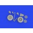 1/48 TBF/TBM Wheels w/Smooth Tyres for Academy kits