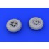 1/72 North-American P-51 Mustang Wheels for Tamiya kit (Incl. Wheel Paint Mask)