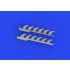 1/72 Messerschmitt Bf 109F/G Exhaust Stacks for Eduard kits