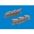 1/72 Supermarine Spitfire Mk.V Three-stacks Exhaust Rounded for Tamiya kits