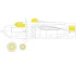 1/32 North American B-25H Mitchell Tface Paint Masking for HK Models kits