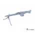 1/35 WWII German MG42 Machinegun & Ammo Box