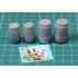1/35 Plastic Chemical Storage Drums Set #1 (4pcs)
