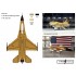 1/48 USAF Golden Viper F-16C Block 30/F-16A Block 10 185th FW 1996/2022 Decal