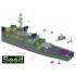 1/700 French Navy D602 FS Suffren Air Defence Frigate 2000 Final State Full Hull
