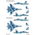 1/72 Ukrainian Su-27/UB with Flora Camouflage and Stencils Decal for Airfix