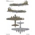 1/72 B-17F/G Flying Fortress 'Pin-Up Nose Art Markings and Stencils Decal P.1