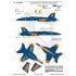 1/72 Blue Angels US Navy F/A-18E Super Hornet Mask n Decals for Academy 12547