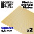 Photo-etched Plates - 0.5mm Small Squares (60x120mm, thickness 0.2mm, 2pcs)