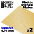 Photo-etched Plates - 0.75mm Medium Squares (60x120mm, thickness 0.2mm, 2pcs)
