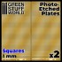 Photo-etched Plates - 1mm Large Squares (60x120mm, thickness 0.2mm, 2pcs)