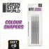 Colour Shapers Brushes SIZE 0 - WHITE SOFT (5 brushes with 3mm different tips)