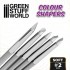Colour Shapers Brushes SIZE 2 - WHITE SOFT (5 brushes with 5mm different tips)