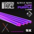 Acrylic Rods - Round Fluor PURPLE (Dia. 1.6mm, Length: 250mm, purple, 5pcs)