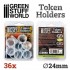 Token Holders (each up to 3mm thick and 24mm in diameter, 36pcs)