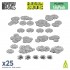 1/48-1/35 Resin Lily Pads Plants for Dioramas (3D Printed)