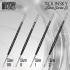 Silver Series (S) High Quality Kolinsky Paint Brushes set (size: 00, 0, 1, 2)