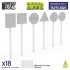 1/35 Resin Traffic Signs for Dioramas (18pcs)