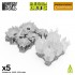 1/48-1/35 Resin Campfires for 3mm LEDs for Dioramas (5pcs, 3D Printed)