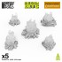 1/48-1/35 Resin Campfires for 3mm LEDs for Dioramas (5pcs, 3D Printed)