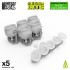 1/48 Resin Magic Cauldrons for 3mm LEDs for Dioramas (5pcs)