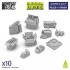 1/48 Modern / Sci-fi - Piles of Trash for Dioramas, Scale Models, Board Games (10pcs)