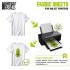 Inkjet Cotton Adhesive Fabric Sheet #White (5pcs, each: 200x300mm)
