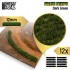 Model Grass Tuft Strips #Dark Green (Fiber 12mm high, Length 6cm, Sheet 7x14cm)