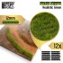 Model Grass Tuft Strips #Realistic Green (Fiber 12mm high, Length 6cm, Sheet 7x14cm)