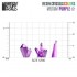 1/48 Medium Transparent PURPLE Resin Crystals (30pcs, height: 9-16 mm)