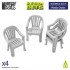 1/48 Modern/Sci-fi - Plastic Chairs (4pcs)
