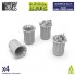 1/48 Modern/Sci-fi - Round Park Trash Cans (4pcs)