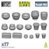 1/48-1/35 Resin Plant Pot for Dioramas