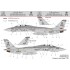 Decals for 1/48 Grumman F-14A Tomcat Vf-84 Jolly Rogers 200 Low Visibility