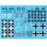 Decals for 1/72 Messerschmitt Bf 109 G-6 HAF W02/066, red 2, Luftwaffe white 17)
