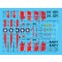 Decals for 1/72 Grumman F-14A Tomcat VF-1 Wolfpack USS Enterprise