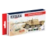 Acrylic Paint Set for Airbrush - Modern French Army Vehicles from 1950s till present (17ml x 6)