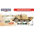 Acrylic Paint Set for Airbrush - Modern French Army Vehicles from 1950s till present (17ml x 6)
