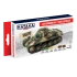 Acrylic Paint Set for Airbrush - WWII Hungarian AFV Panel Lighting (17ml x 6)