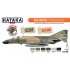 Lacquer Paint Set - USAF Planes 1960s-1970s (Vietnam War) (17ml x 6)